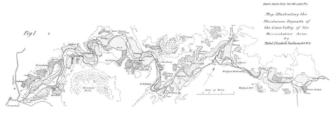 Tomlinson' map of Lower Avon river deposits